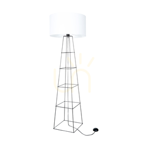Tiphany golvlampa 1xE27 60 W svart/svart/vit Ø50 cm small 0