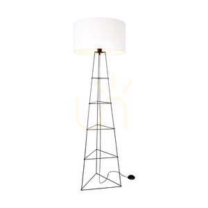 Marlene golvlampa 1xE27 60 W svart/svart/vit Ø50 cm small 1