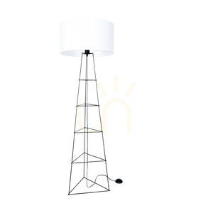 Marlene golvlampa 1xE27 60 W svart/svart/vit Ø50 cm small 0