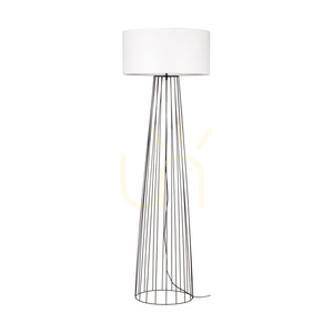 Swan golvlampa 1xE27 Max. 60 W Svart/svart PVC/vit Ø 50 cm small 0