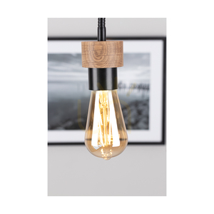 Allumer taklampa, 1xE27, Max. 25 W, oljad ek/svart metall, 11 cm small 4