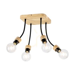 Allumer taklampa, 4xE27, Max. 25 W, oljad ek/svart metall, 26 cm small 1