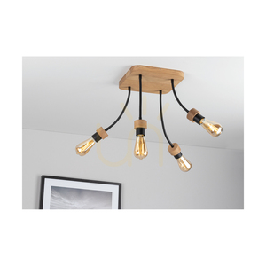 Allumer taklampa, 4xE27, Max. 25 W, oljad ek/svart metall, 26 cm small 2