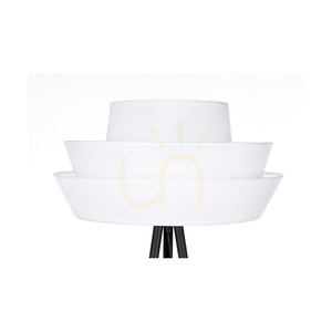 Amar golvlampa, 1xE27, Max. 40 W, svart metall/svart PVC-kabel/vit lampskärm, Ø 55 cm small 2