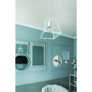 Amata taklampa 1xE27 Max. 60 W, vit metall/klart glas, 22 cm small 1