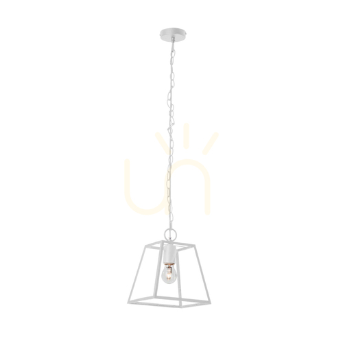 Kontrollera Amata taklampa 1xE27 Max. 60 W, vit metall/klart glas, 22 cm