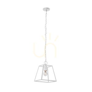 Amata taklampa 1xE27 Max. 60 W, vit metall/klart glas, 22 cm small 0