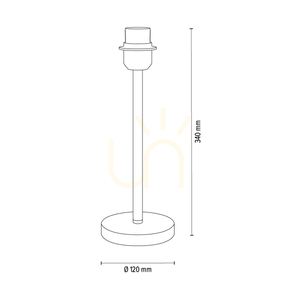 Bordslampa Amor, 1xE27, Max. 40 W, krommetall/svart, PVC-sladd/svart, lampskärm Ø 25 cm small 4
