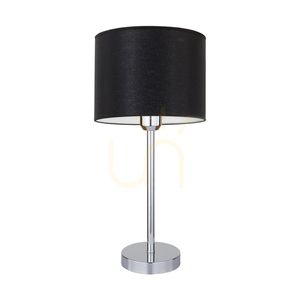 Bordslampa Amor, 1xE27, Max. 40 W, krommetall/svart, PVC-sladd/svart, lampskärm Ø 25 cm small 0