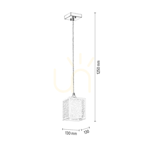 Anika taklampa, 1xE27, Max. 60 W, kromad metall/vit plastskärm, 13 cm small 2