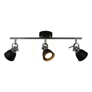 Taklampa Anita, 3xGU10, Max. 50 W, svart/krom, metall, 56,5 cm small 1