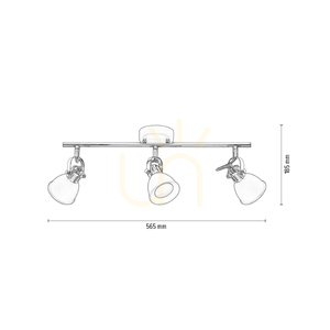 Taklampa Anita, 3xGU10, Max. 50 W, svart/krom, metall, 56,5 cm small 4
