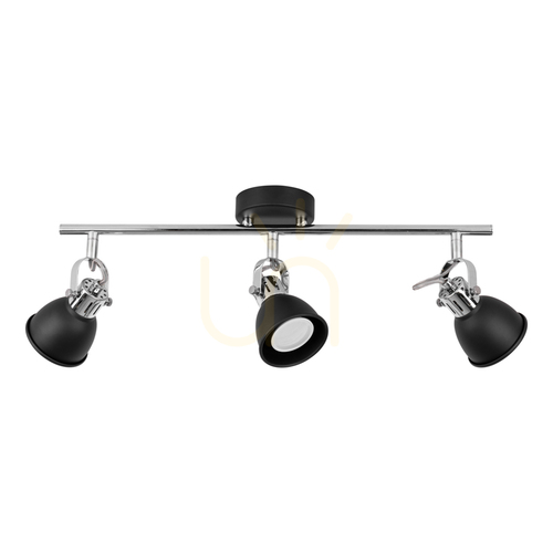 Kontrollera Taklampa Anita, 3xGU10, Max. 50 W, svart/krom, metall, 56,5 cm
