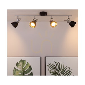 Taklampa Anita, 4xGU10, Max. 50 W, svart/krom, metall, 78 cm small 3