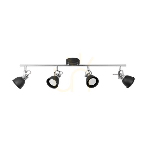Kontrollera Taklampa Anita, 4xGU10, Max. 50 W, svart/krom, metall, 78 cm