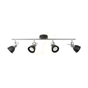 Taklampa Anita, 4xGU10, Max. 50 W, svart/krom, metall, 78 cm small 0