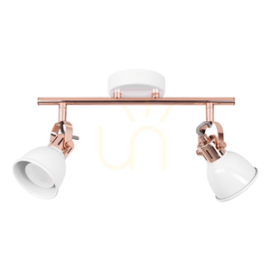 Taklampa Anita, 2xGU10, Max. 50 W, koppar/vitmetall, 39,5 cm small 0