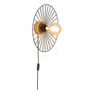 Britop Antonella vägglampa oljad ek/svart Ø35 cm E27 small 1