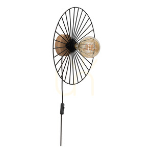 Britop Antonella vägglampa oljad ek/svart Ø35 cm E27 small 0