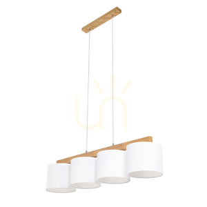 Aprillia taklampa 4xE27 Max. 25 W, oljad ek/genomskinlig PVC-sladd/vit lampskärm, 86 cm small 1
