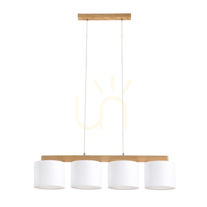 Aprillia taklampa 4xE27 Max. 25 W, oljad ek/genomskinlig PVC-sladd/vit lampskärm, 86 cm small 0