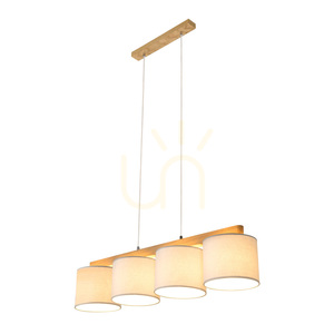 Aprillia taklampa 4xE27 Max. 25 W, oljad ek/genomskinlig PVC-sladd/grå lampskärm, 86 cm small 2