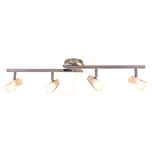 Taklampa Ariel, inkluderar 4xG9, Max. 28 W, krommetall/vita glasskärmar, 74,5 cm small 1