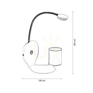 Arles vägglampa, inklusive 1 st LED 3000K 3 W, vit/svart metall, Ø24 cm small 2