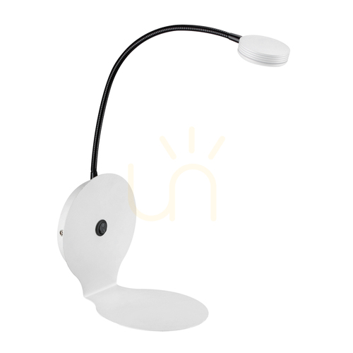 Kontrollera Arles vägglampa, inklusive 1 st LED 3000K 3 W, vit/svart metall, Ø15 cm