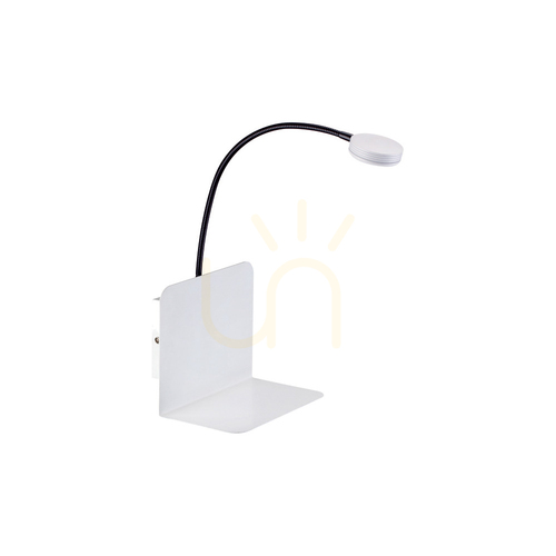 Kontrollera Arles vägglampa, inklusive 1 st LED 3000K 3 W, vit/svart metall, Ø20 cm