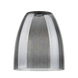 Asmara taklampa, 3xE27, Max. 60 W, oljad ek/svart metall/svart PVC-sladd/lampskärm i rökt glas, 125 cm small 1