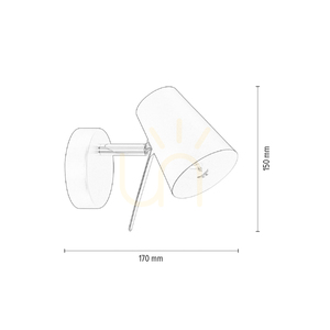 Astrid vägglampa 1xE14 Max. 40 W, vit metall, 17 cm small 2