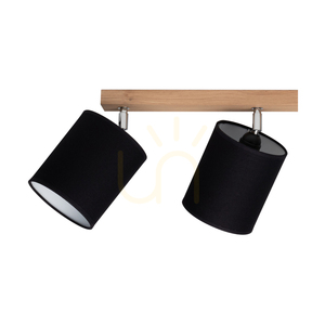 Atike taklampa, 4xE27, Max. 25 W, oljad ek/krommetall/svart, 90 cm lampskärm small 1