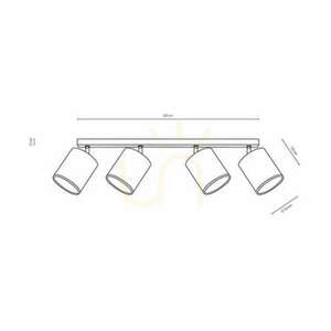 Atike taklampa, 4xE27, Max. 25 W, oljad ek/krommetall/svart, 90 cm lampskärm small 3