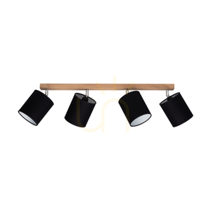 Atike taklampa, 4xE27, Max. 25 W, oljad ek/krommetall/svart, 90 cm lampskärm small 0