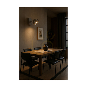 Vägglampa i betong i kulform, inklusive 1 st GU10-LED-lampa (max. 5 W), grå betong/satinmetall, 22 cm small 1