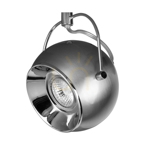 Taklampa i betong i kulform, inklusive 2 st. GU10-LED-lampor (max. 5 W), grå betong/satinmetall, 29 cm small 1