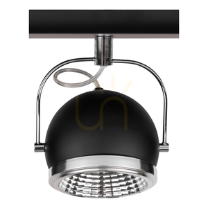 Kulformad taklampa, inklusive 2 st. GU10-LED-lampor, max.. 6 W, svart metall, 29,5 cm small 1