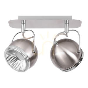 Kulformad taklampa, inklusive 2 st. GU10-LED-lampor, max.. 6 W, satinmetall, 29,5 cm small 0