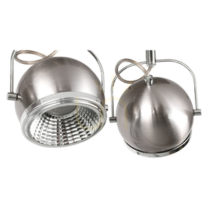 Kulformad taklampa, inkluderar 3 st. GU10-LED-lampor, max. 6 W, satinmetall, 52,5 cm small 1