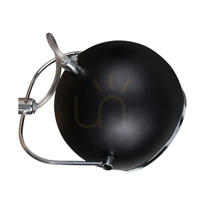 Taklampa i trä med kulform, inklusive 4 st. GU10-LED-lampor (max. 5 W), bok- och valnötsträ / svart metall, 26 cm small 1