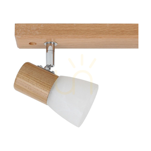 Bea taklampa, 4xE14, Max. 40 W, naturlig ek/vit, glasskärm, 70 cm small 1