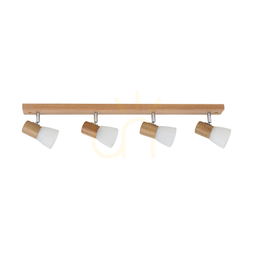 Kontrollera Bea taklampa, 4xE14, Max. 40 W, naturlig ek/vit, glasskärm, 70 cm