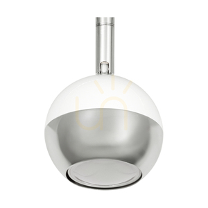 Taklampa Bianca, 3xGU10, Max. 50 W, vit/kromfärgad metall, 48,5 cm small 2