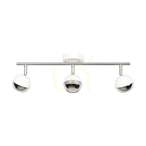 Taklampa Bianca, 3xGU10, Max. 50 W, vit/kromfärgad metall, 48,5 cm small 0