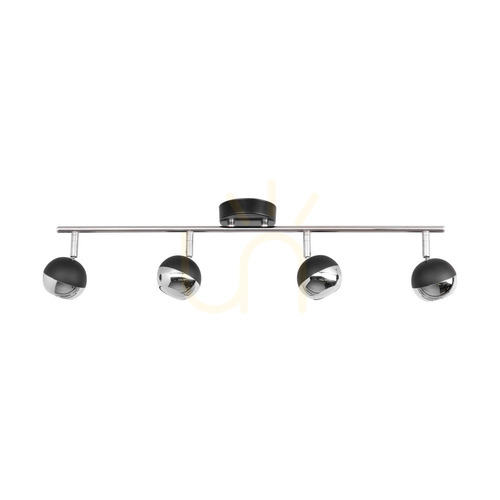 Kontrollera Taklampa Bianca, 4xGU10, Max. 50 W, svart/krom, metall, 69 cm