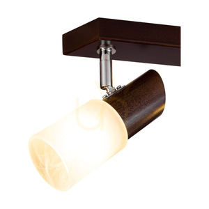 Taklampa Birgit, 3xE14, Max. 40 W, bok- och valnötsträ / krommetall / vit glasskärm, 55 cm small 3