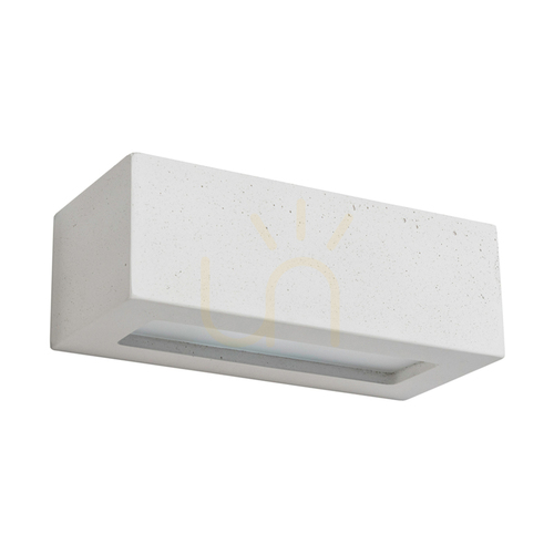 Kontrollera Vägglampa för blockvägg 1xE27 max. 40 W, vit betong/frostat glas, 31 cm