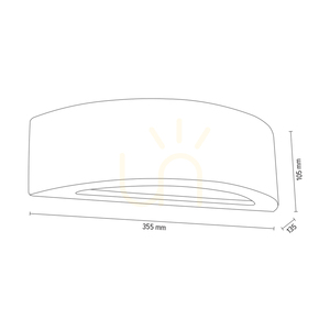 Vägglampa för blockvägg 1xE27 max. 40 W betonggrå/frostat glas 35,5 cm small 3