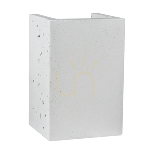 Vägglampa i blockstil, 2xGU10, Max. 6 W, vit betong, 10 cm small 0